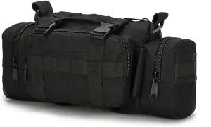 Fanny Deployment Bag Tactical Waist Pack Small Sling Pack Hand Carry Handlebar Bag (Black)
