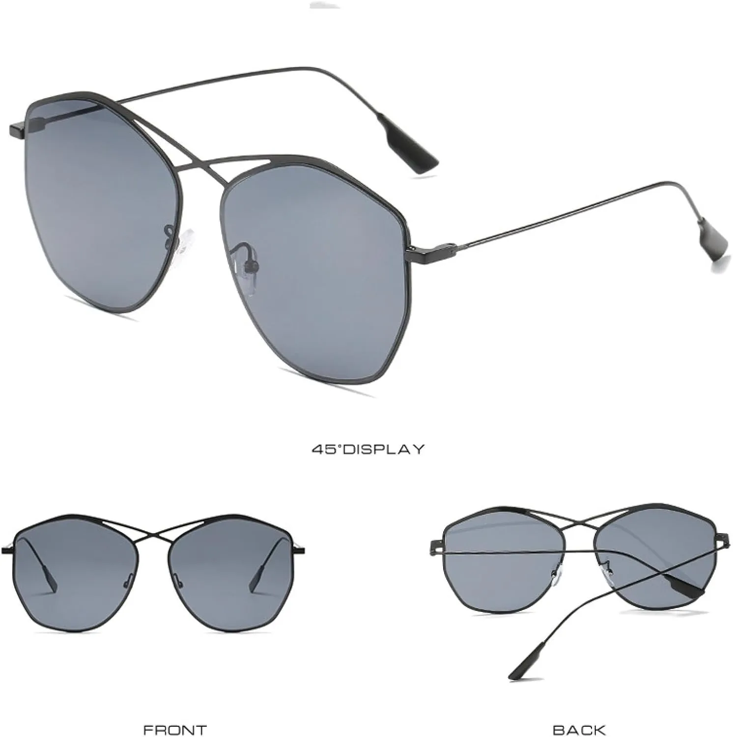Fashion Trendy Oval Sunglasses Women Men Luxury Metal Sun Glasses Outdoor Travel Shades Uv400