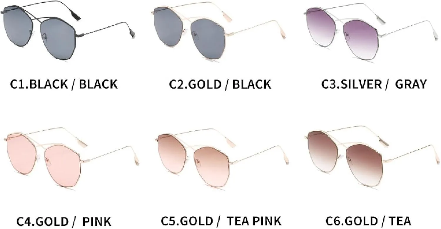 Fashion Trendy Oval Sunglasses Women Men Luxury Metal Sun Glasses Outdoor Travel Shades Uv400
