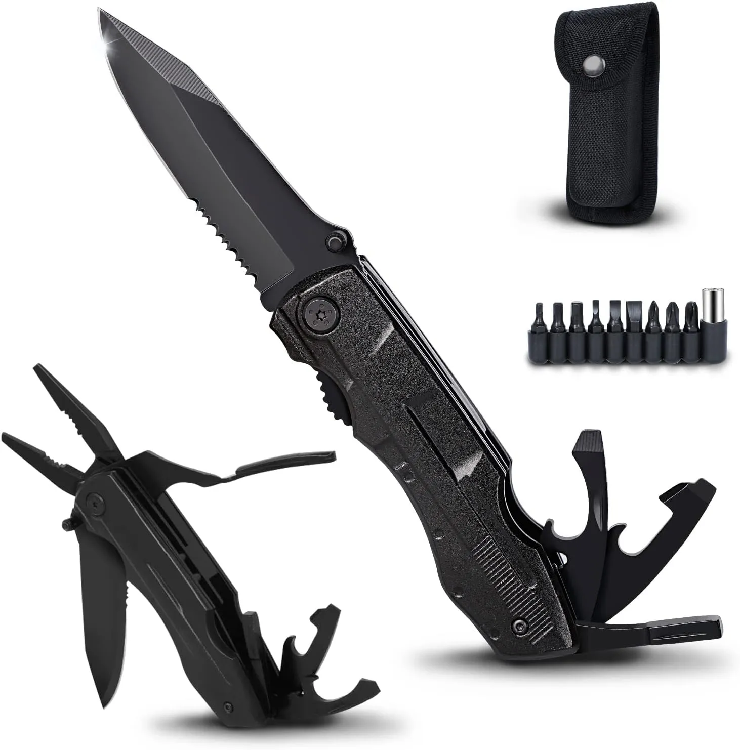 Father's Day Gifts for Dad from Daughter Son Wife Multitool Knife 13 In1, Portable Multi-Function Pliers, Used For Outdoor,Camping, Hiking Survival,Etc.Gifts For Father,boyfriend Cool Stuff Tools
