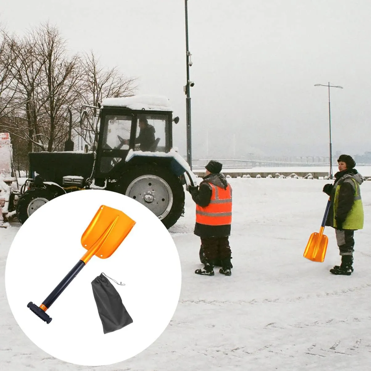 FAVOMOTO Detachable Spade Shovel Car Snow Scraper Portable Emergency Snowboard Off-road Lightweight