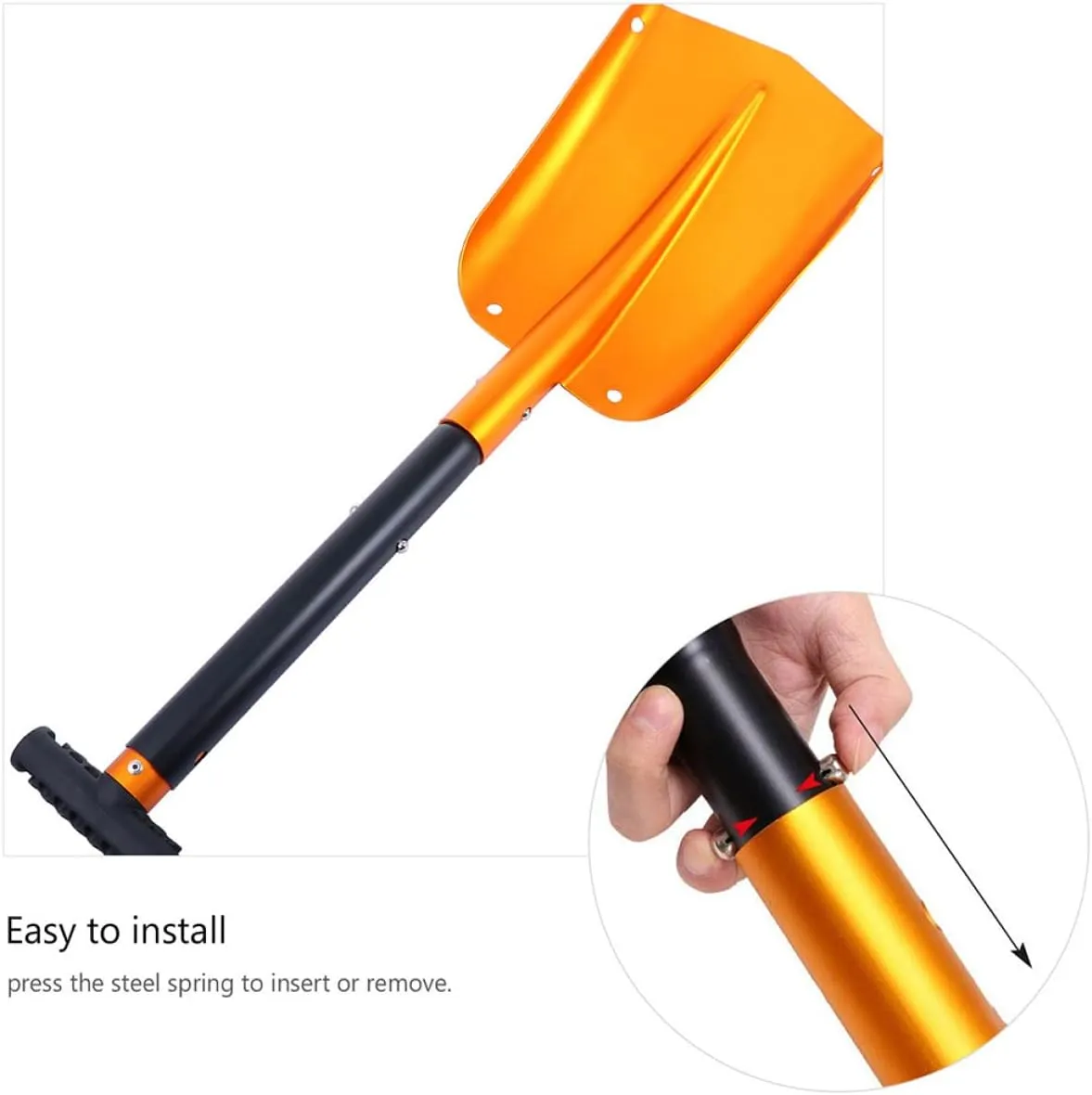 FAVOMOTO Detachable Spade Shovel Car Snow Scraper Portable Emergency Snowboard Off-road Lightweight