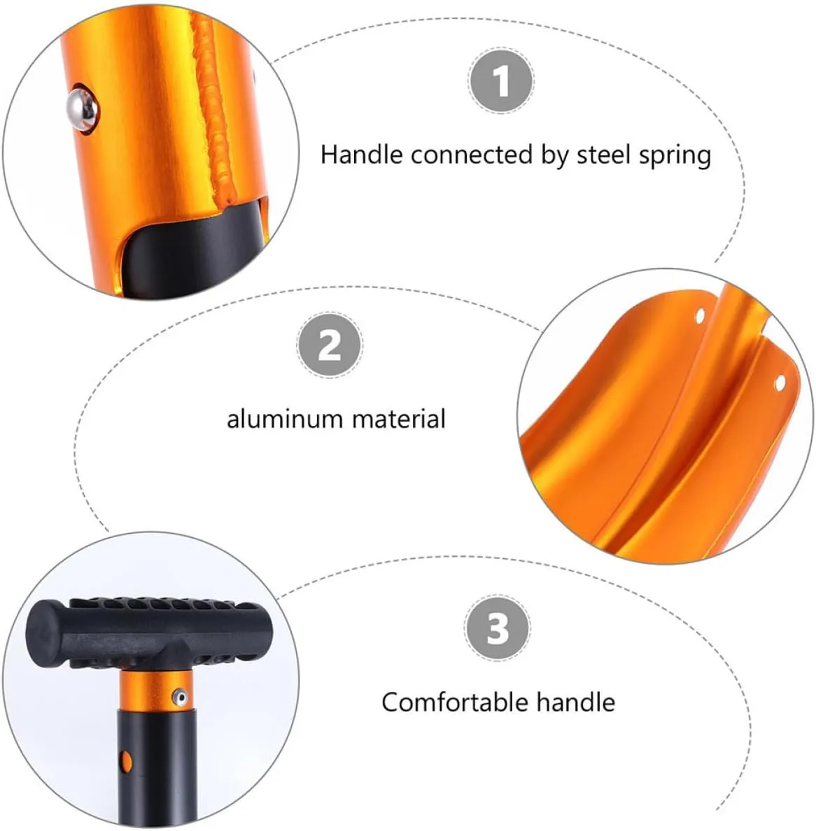 FAVOMOTO Detachable Spade Shovel Car Snow Scraper Portable Emergency Snowboard Off-road Lightweight