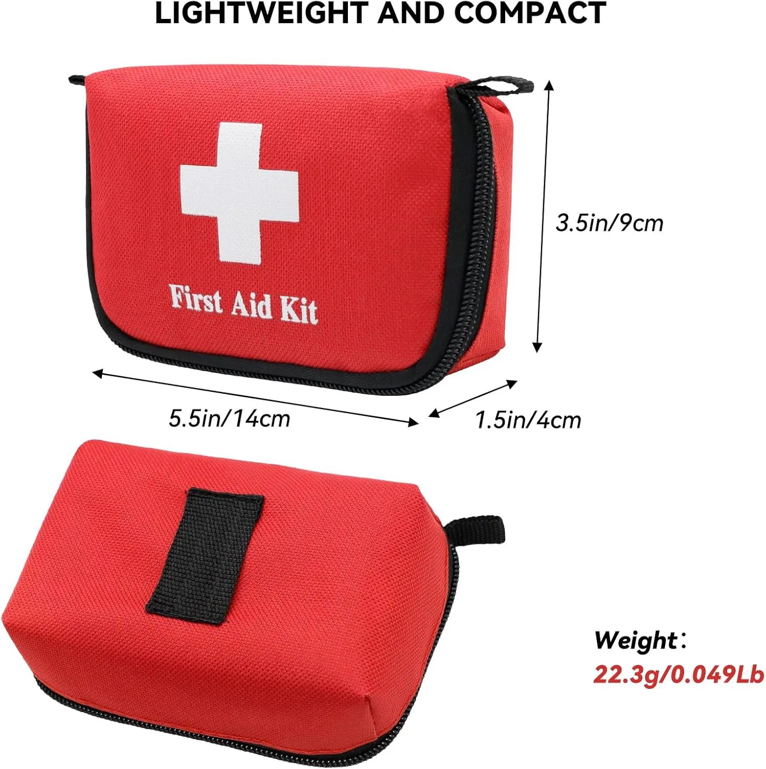 Faylapa 12Pcs Mini Empty First Aid Bag, 5.5x3.5x1.5 inches Travel Pouch Bag for Travel, Car, Home, Office, Camping, Outdoor (Bag Only)