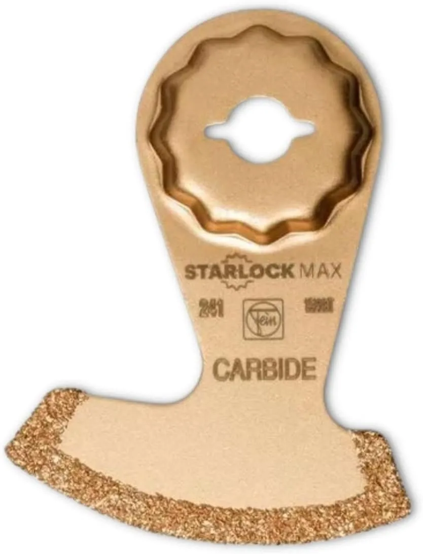 Fein Starlock Max Carbide Segmented Saw Blade for MultiMaster Tools - Precise Marble, Epoxy Resin and Pozzolan Grout Removal, 3/32" Kerf - 63903241210