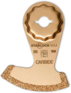 Fein Starlock Max Carbide Segmented Saw Blade for MultiMaster Tools - Precise Marble, Epoxy Resin and Pozzolan Grout Removal, 3/32" Kerf - 63903241210