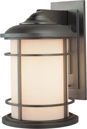 Feiss OL2202BB Lighthouse Outdoor Patio Lighting Wall Lantern, Bronze, 1-Light (9"W x 14"H) 150watts