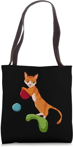 Feline Climbing Boulder - Climber Cat Bouldering Tote Bag