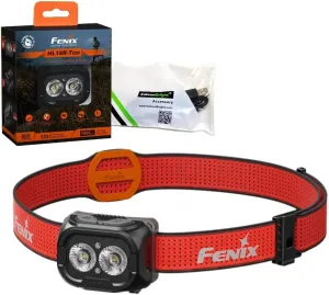 Fenix HL18R-T V2 USB Rechargeable 800 Lumen LED Jogging/Trail Running headlamp with EdisonBright USB Charging Cable Bundle