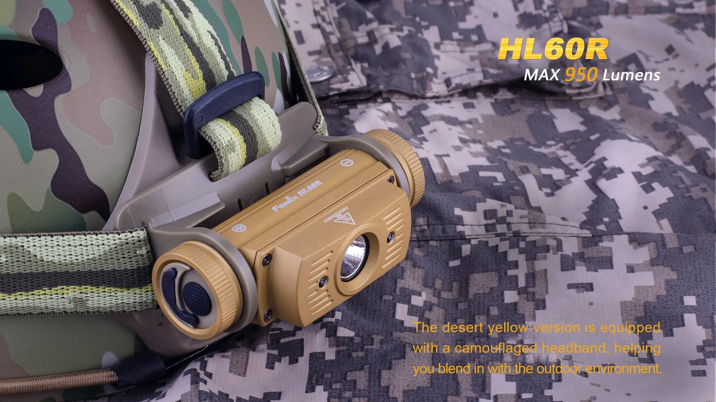 Fenix HL60R DUAL LIGHT SOURCE RECHARGEABLE HEADLAMP