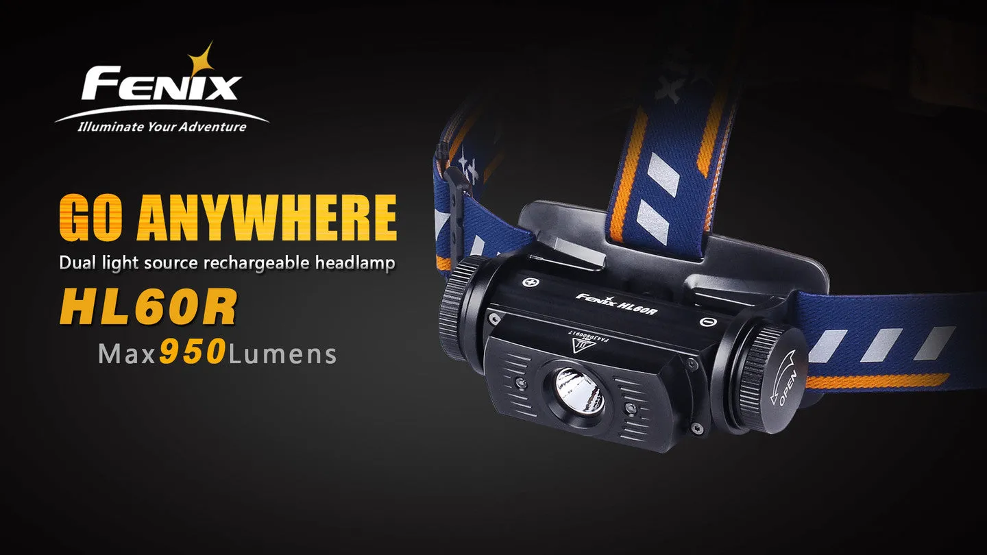 Fenix HL60R DUAL LIGHT SOURCE RECHARGEABLE HEADLAMP