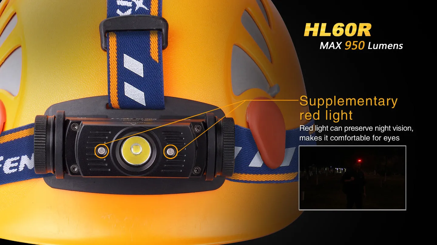 Fenix HL60R DUAL LIGHT SOURCE RECHARGEABLE HEADLAMP