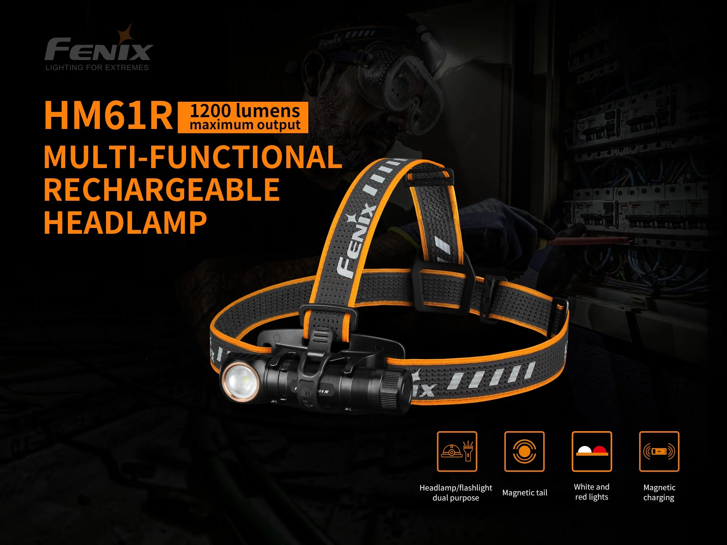 Fenix HM61R Multifunctional Rechageable Headlamp