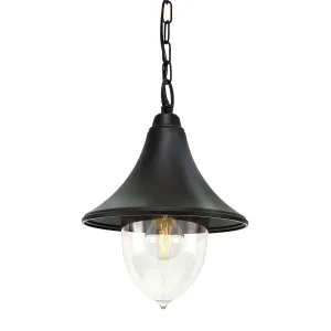 Firenze 1 Light Chain Lantern - Black  | Black