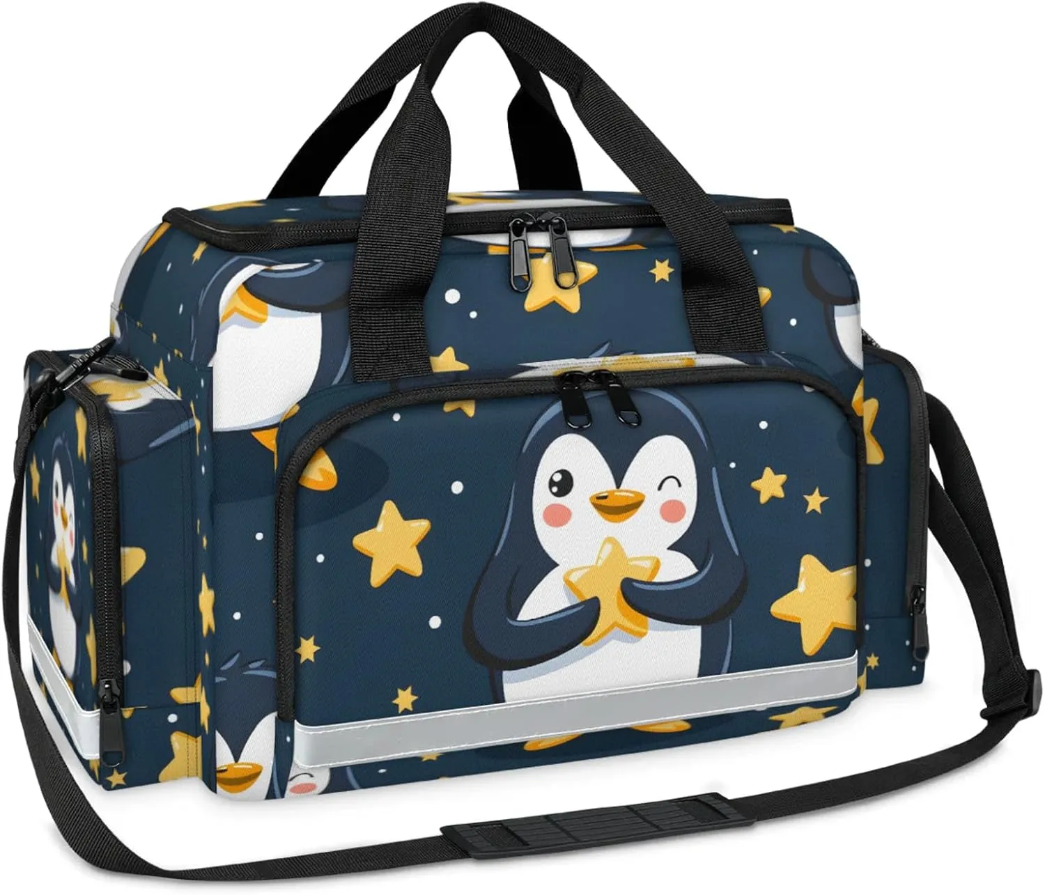 First Aid Bags Empty, Cute Penguin Emergency Bag First Aid Kit Multiple Compartment Kit Carrier On Call Trauma Bag For Paramedics Emergency Medical Supplies Kit