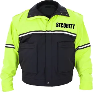 First Class Men's Two-Tone Waterproof Bike Patrol Jacket - Removable Liner, Work Utility & Safety Outerwear