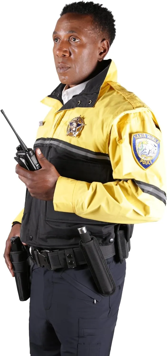 First Class Men's Two-Tone Waterproof Bike Patrol Jacket - Removable Liner, Work Utility & Safety Outerwear