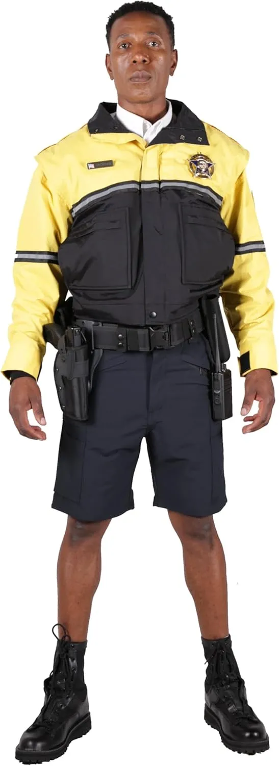 First Class Men's Two-Tone Waterproof Bike Patrol Jacket - Removable Liner, Work Utility & Safety Outerwear