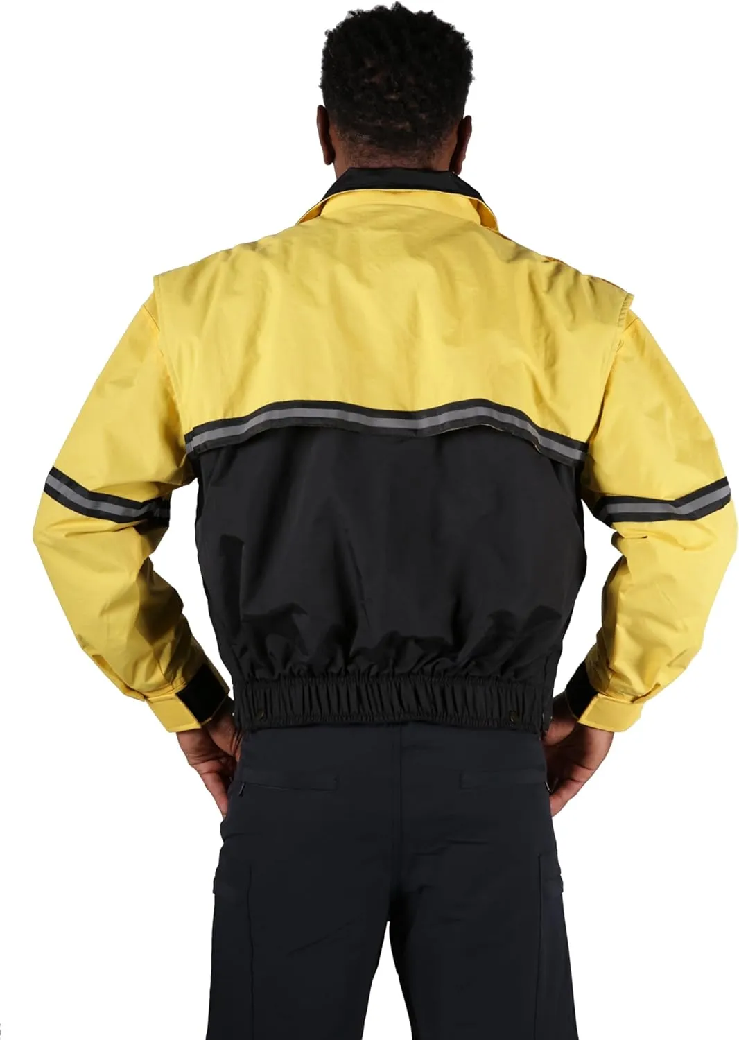 First Class Men's Two-Tone Waterproof Bike Patrol Jacket - Removable Liner, Work Utility & Safety Outerwear