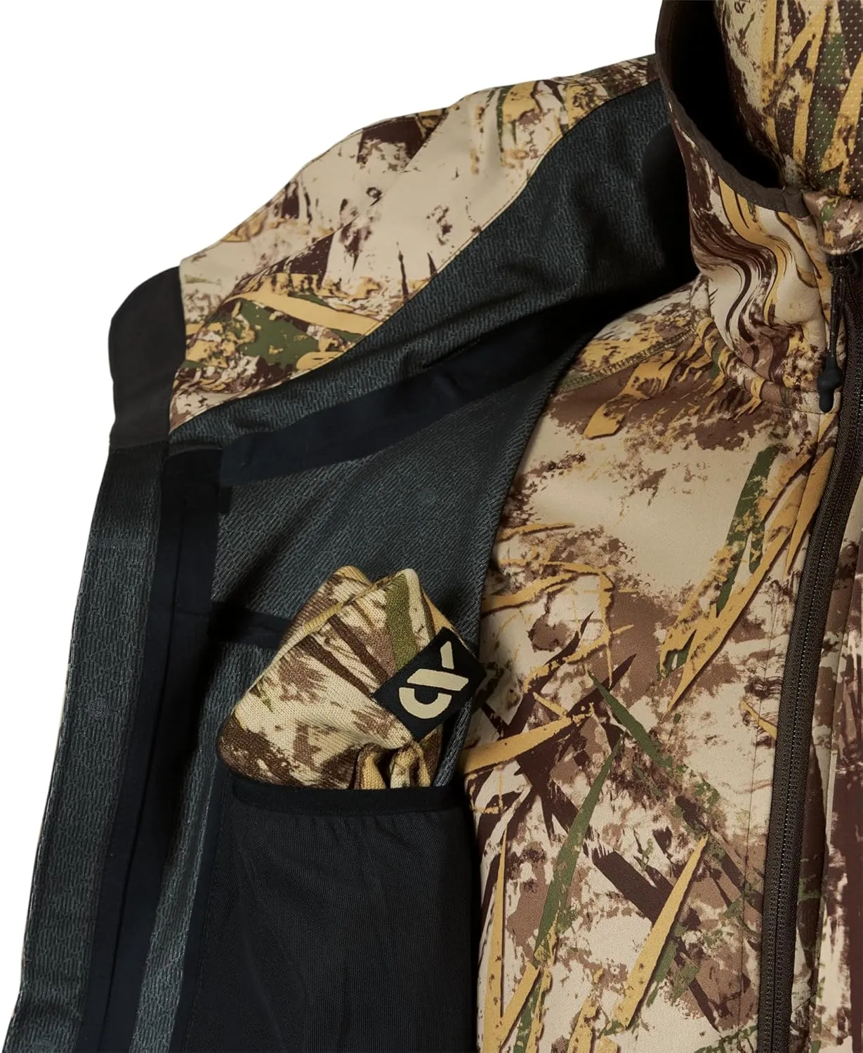 First Lite Men's LZ Jacket - Waterproof Breathable Camo Duck Hunting Shell