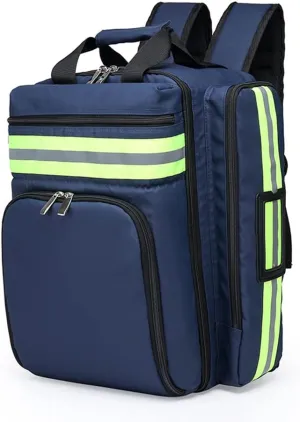 First Responder Bag Empty Emergency Responder Trauma Bag First Aid Kit Bag Large Survival Emergency Medicine Storage Case for Travel Camping Car Workplace(Blue)