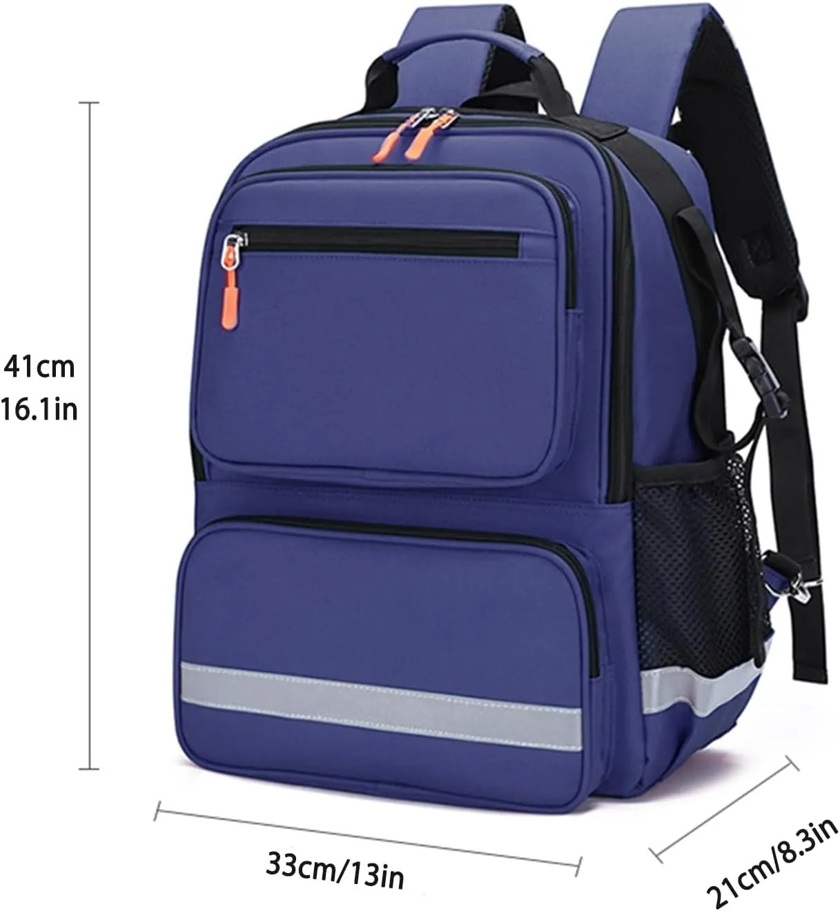 First Responder Bag Medical Backpack Empty,Trauma Backpack with Reflective,Medical Emergency Kits for Outdoor Travel Camping,Bag Only(Blue)