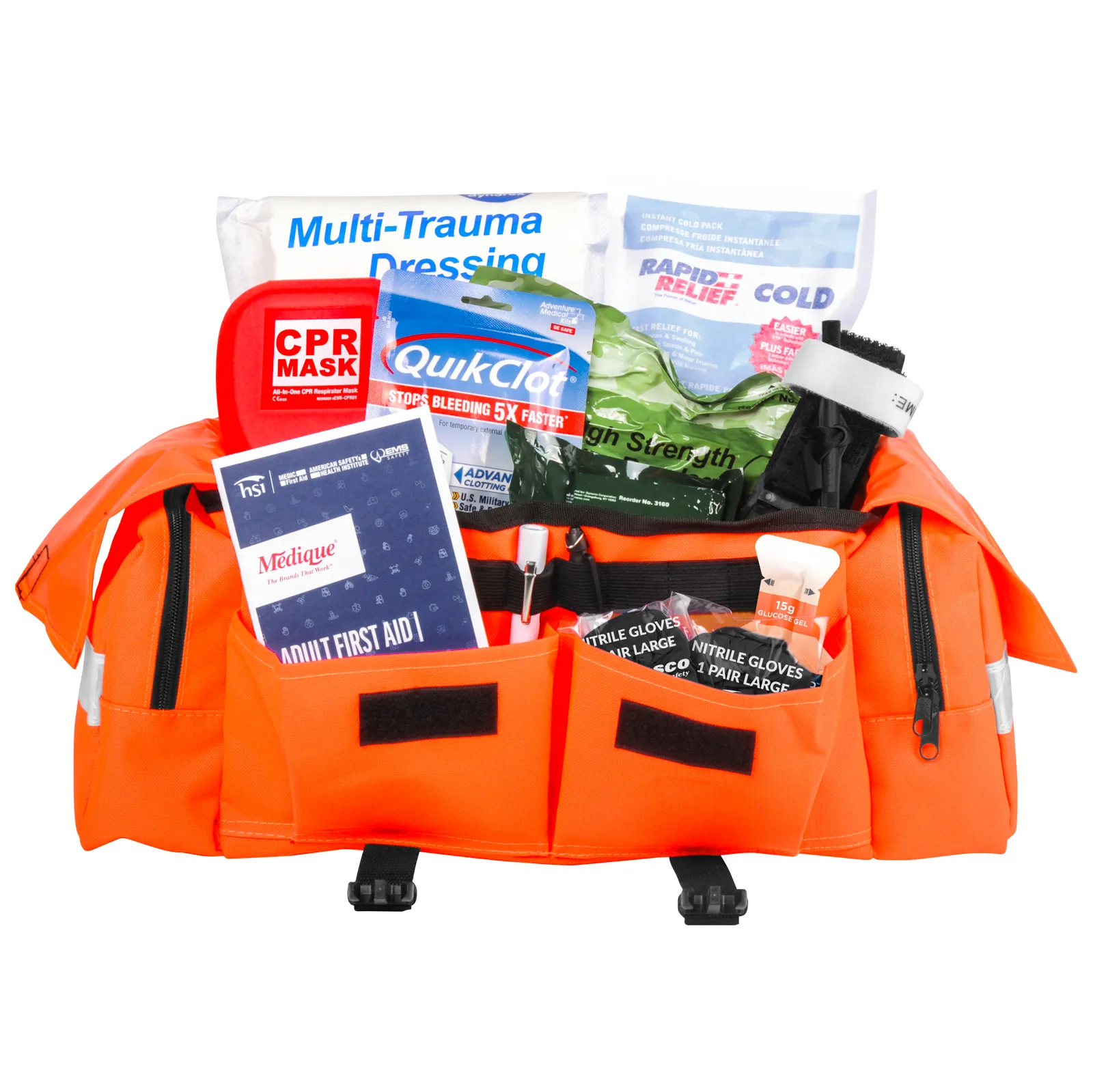 First Responder Trauma & Bleeding Kit Orange Bag