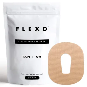 Flexd - Dexcom G6 Over Patches Waterproof (Pack of 30) - Tan