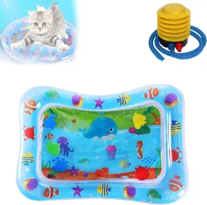 Floatyfun Aqua Play Mat,2025 New Summer Water Mat Outdoor Toys,Inflatable Tummy Time Water Mat(B)