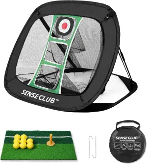 Foldable Chipping Net & Floating Green, Indoor Golf Practice Chipping Target, Backyard Golf Game & Gifts