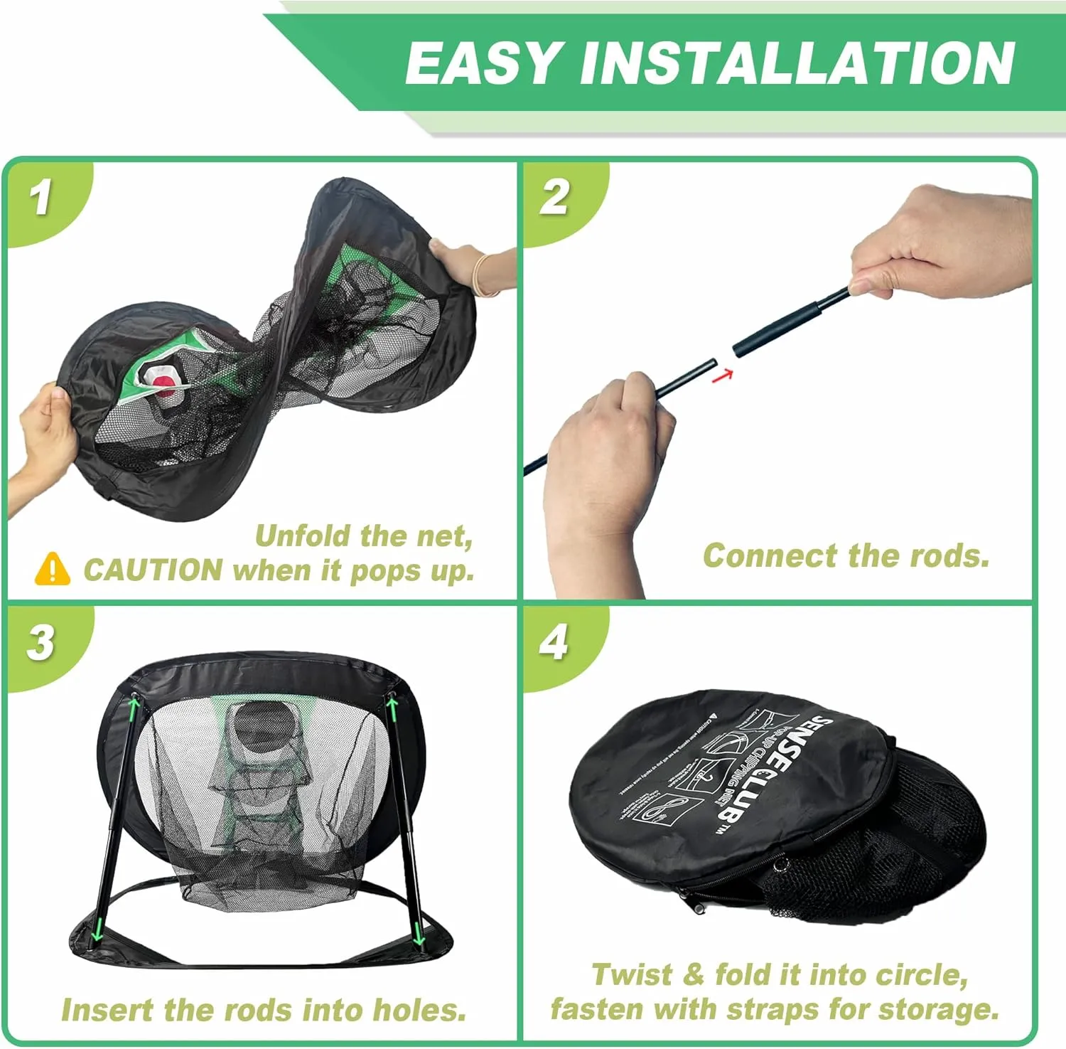 Foldable Chipping Net & Floating Green, Indoor Golf Practice Chipping Target, Backyard Golf Game & Gifts