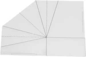 Foldable Food Basket Sewing Template, Acrylic DIY Handbag Ruler, Transparent Craft Tool for Picnics, Mealtime, Beginners (12 Inch)