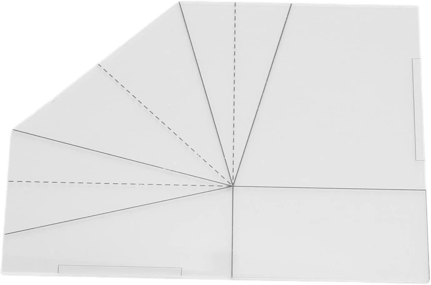 Foldable Food Basket Sewing Template, Acrylic DIY Handbag Ruler, Transparent Craft Tool for Picnics, Mealtime, Beginners (12 Inch)