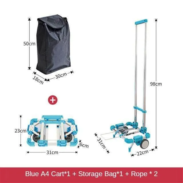 Foldable Hand Cart - Portable Utility Trolley