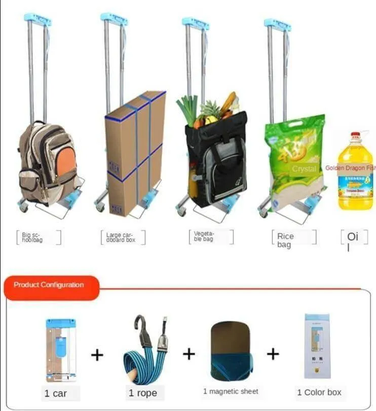 Foldable Hand Cart - Portable Utility Trolley