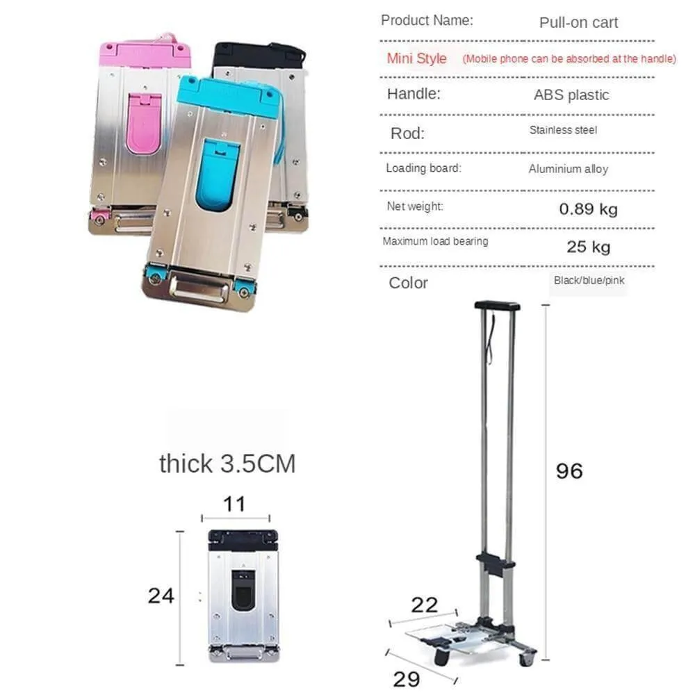 Foldable Hand Cart - Portable Utility Trolley