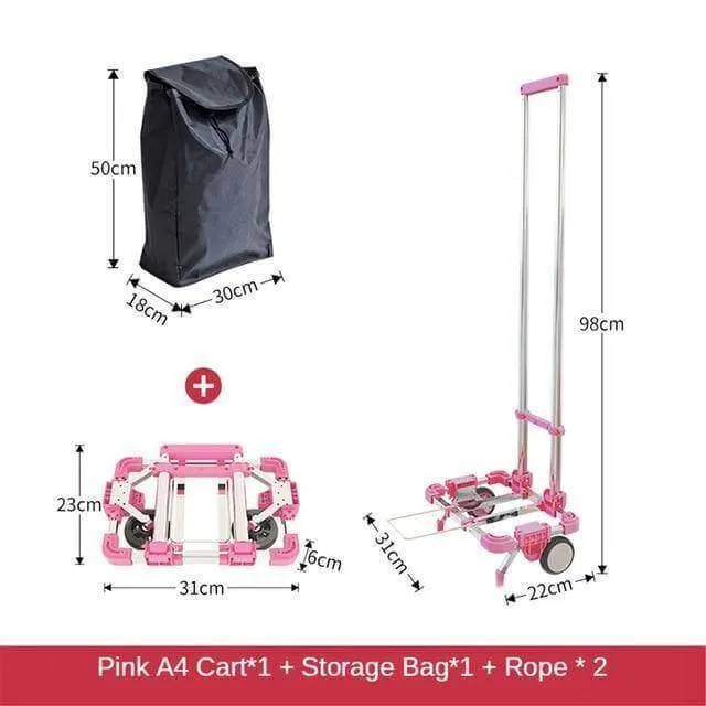 Foldable Hand Cart - Portable Utility Trolley