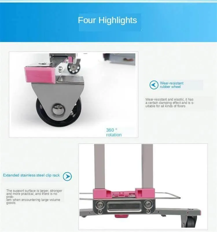 Foldable Hand Cart - Portable Utility Trolley
