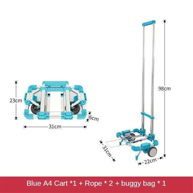 Foldable Hand Cart - Portable Utility Trolley