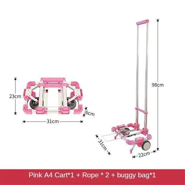 Foldable Hand Cart - Portable Utility Trolley
