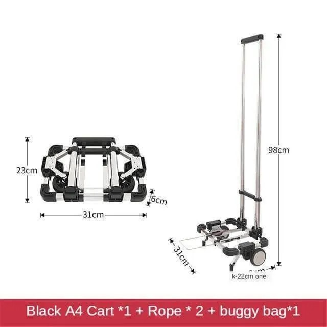 Foldable Hand Cart - Portable Utility Trolley