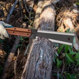 Foldable Hand Saw - Versatile Double-Edge Carpentry Tool for Precise Cutting
