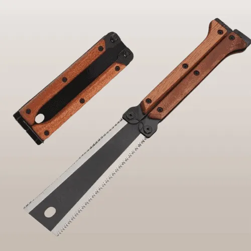 Foldable Hand Saw - Versatile Double-Edge Carpentry Tool for Precise Cutting