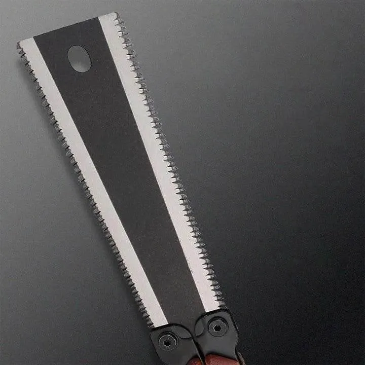 Foldable Hand Saw - Versatile Double-Edge Carpentry Tool for Precise Cutting