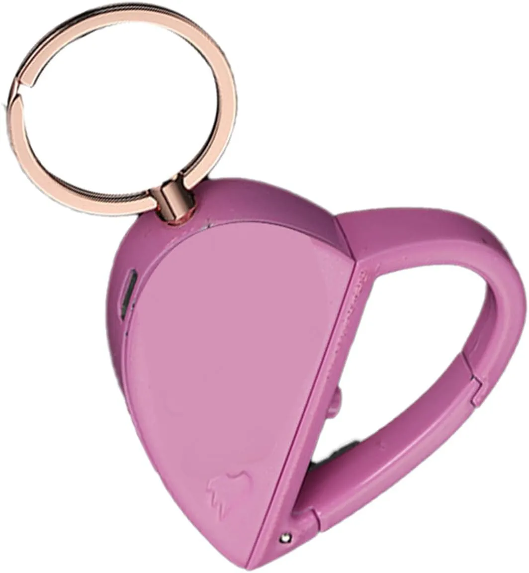Foldable Heart Lighter Keychain Lighter Waterproof Reusable Lighter Lighter USB Lighter for Gift (Pink)