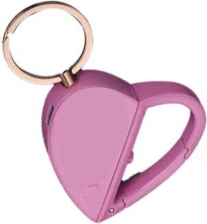 Foldable Heart Lighter Keychain Lighter Waterproof Reusable Lighter Lighter USB Lighter for Gift (Pink)