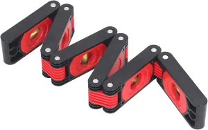 Foldable Level Tool Multi Angle Measurement Woodworking Tools with 6 Sections Portable Leveling Measurement Magnetic Aluminum Levels