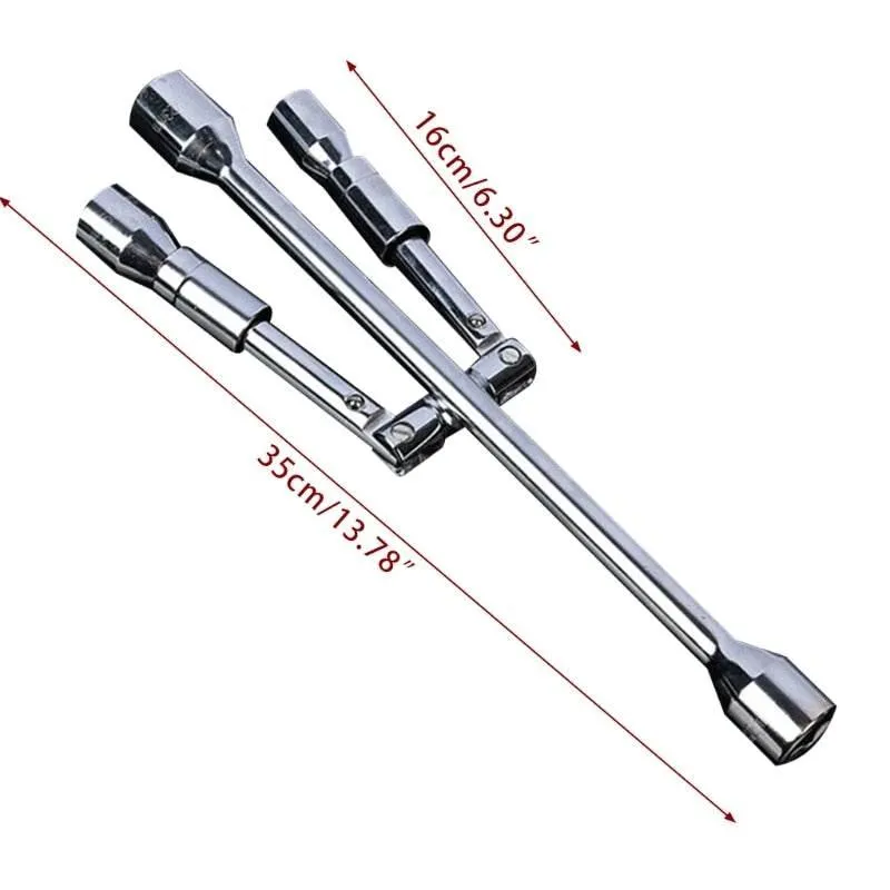 Foldable Lug Nut Wrench - Portable Tire Changing Tool