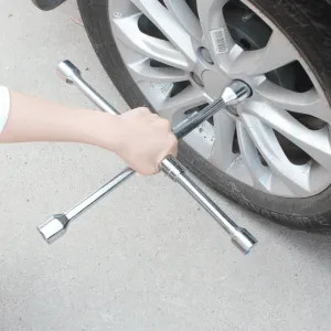 Foldable Lug Nut Wrench - Portable Tire Changing Tool