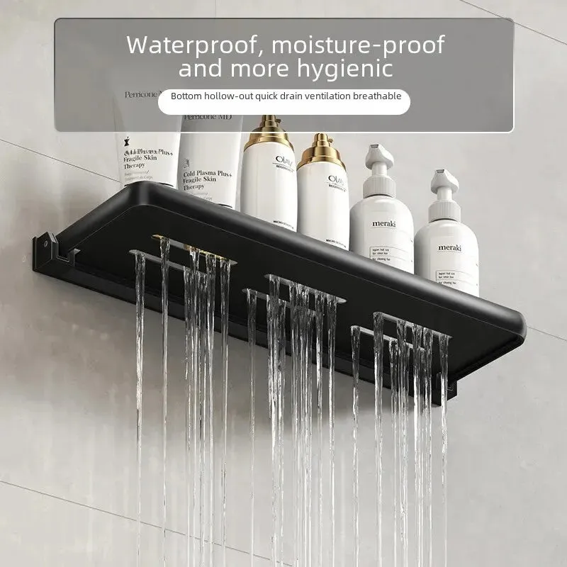 Foldable Metallic Rectangular Multi-purpose Floating shelf 1pc